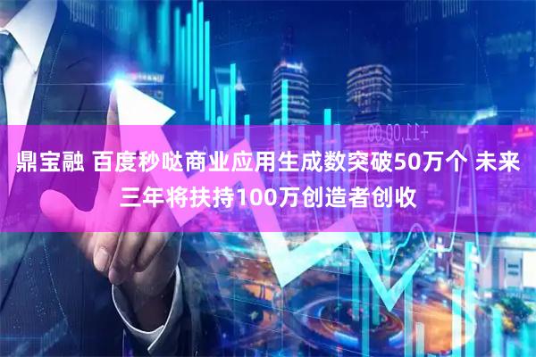鼎宝融 百度秒哒商业应用生成数突破50万个 未来三年将扶持100万创造者创收