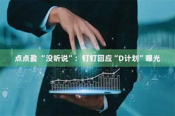 点点盈 “没听说”：钉钉回应“D计划”曝光